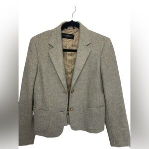 Weekend Max Mara Virgin Wool Herringbone Blazer Jacket